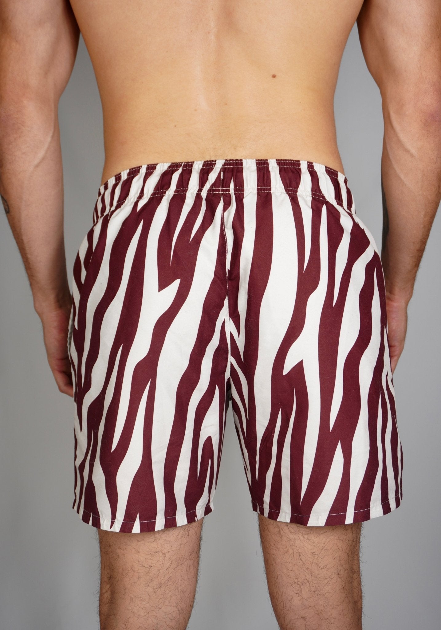 Brown Zebra Swim Shorts - SANTE Swimwear