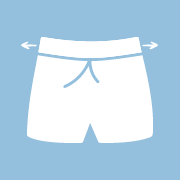 Elastic Waistband Swim Trunks