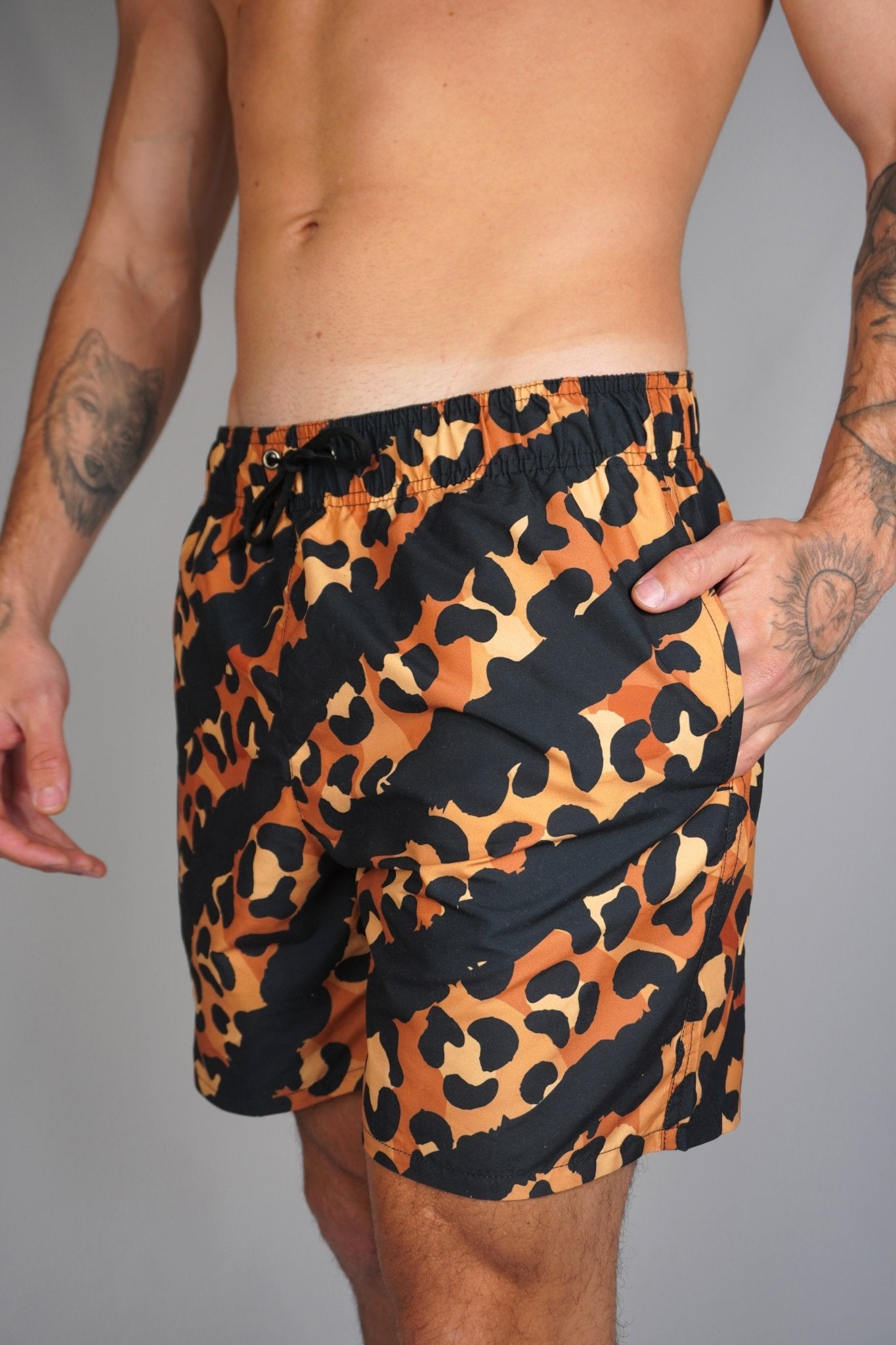 Leopard Luxe Swim Shorts - SANTE Swimwear