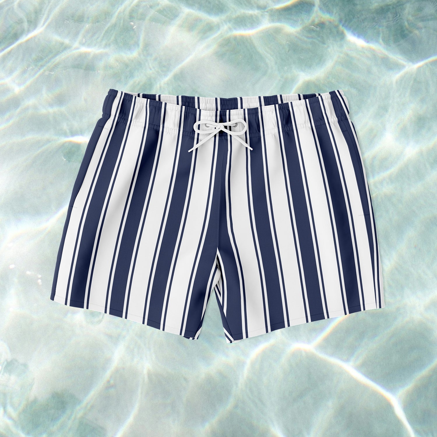 Navy Stripe Swim Shorts