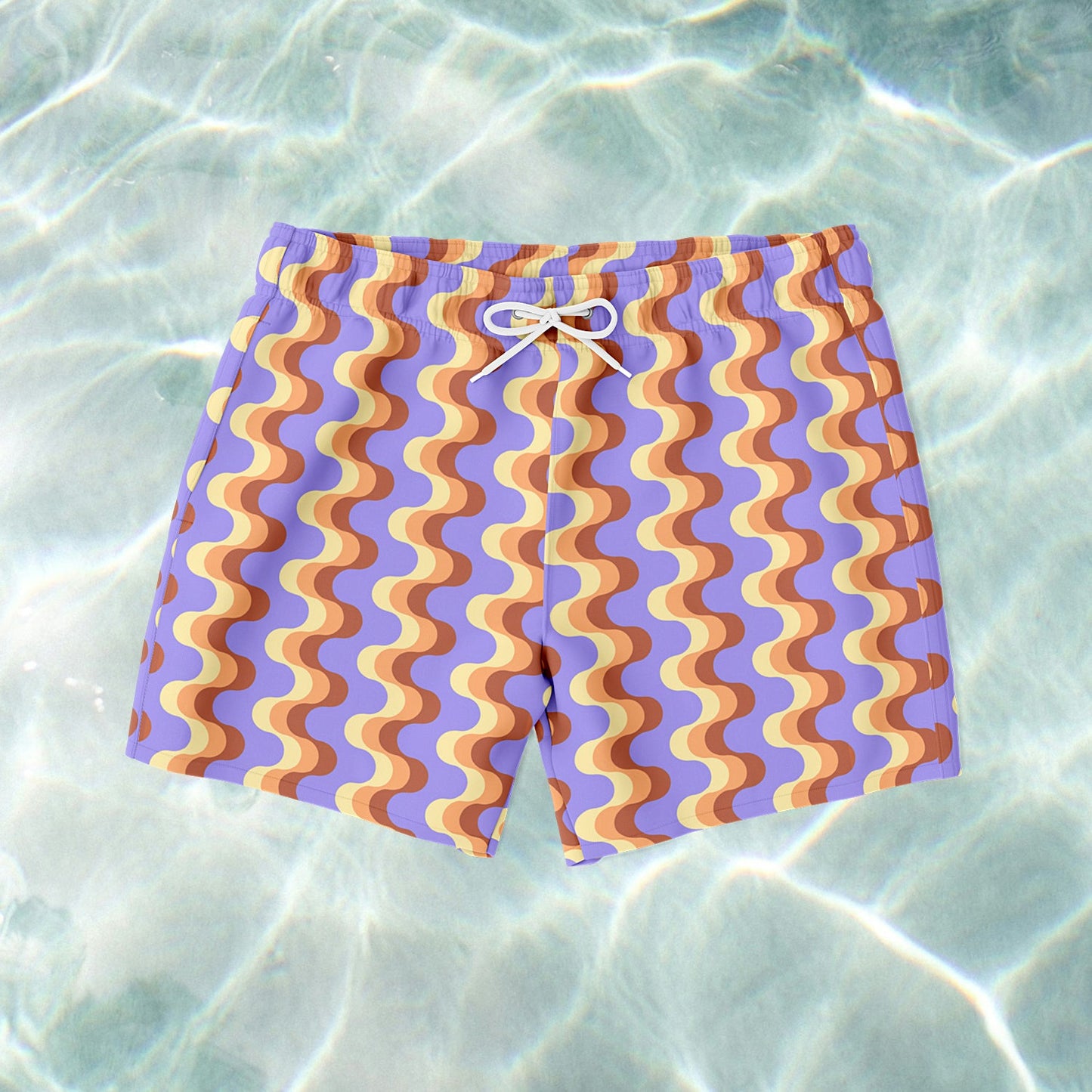 Purple Retro Swim Shorts - SANTE Swimwear