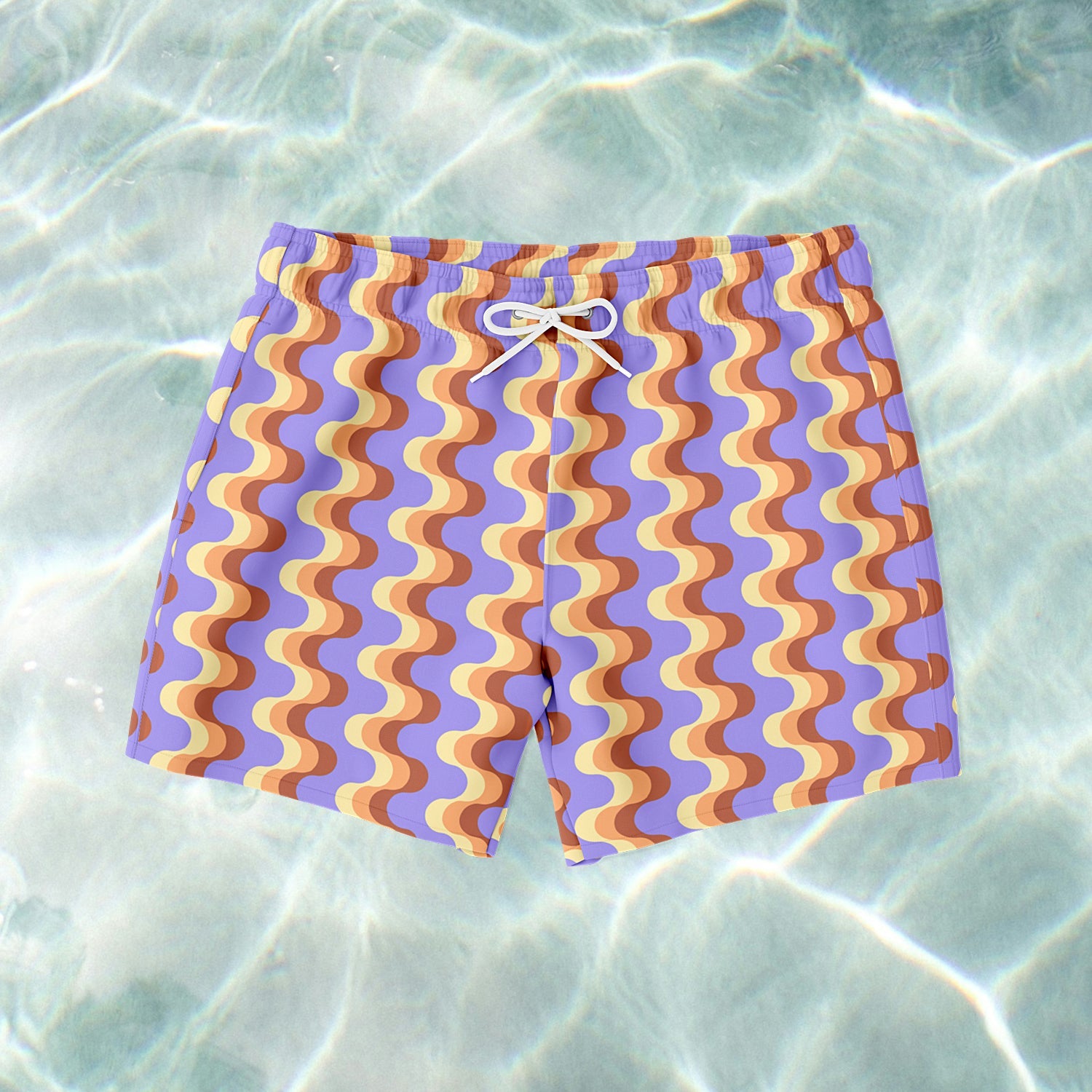 Purple Retro Swim Shorts - SANTE Swimwear