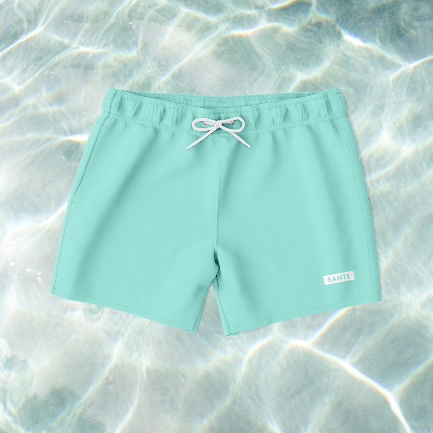 Classic Cyan Swim Shorts - Main Image