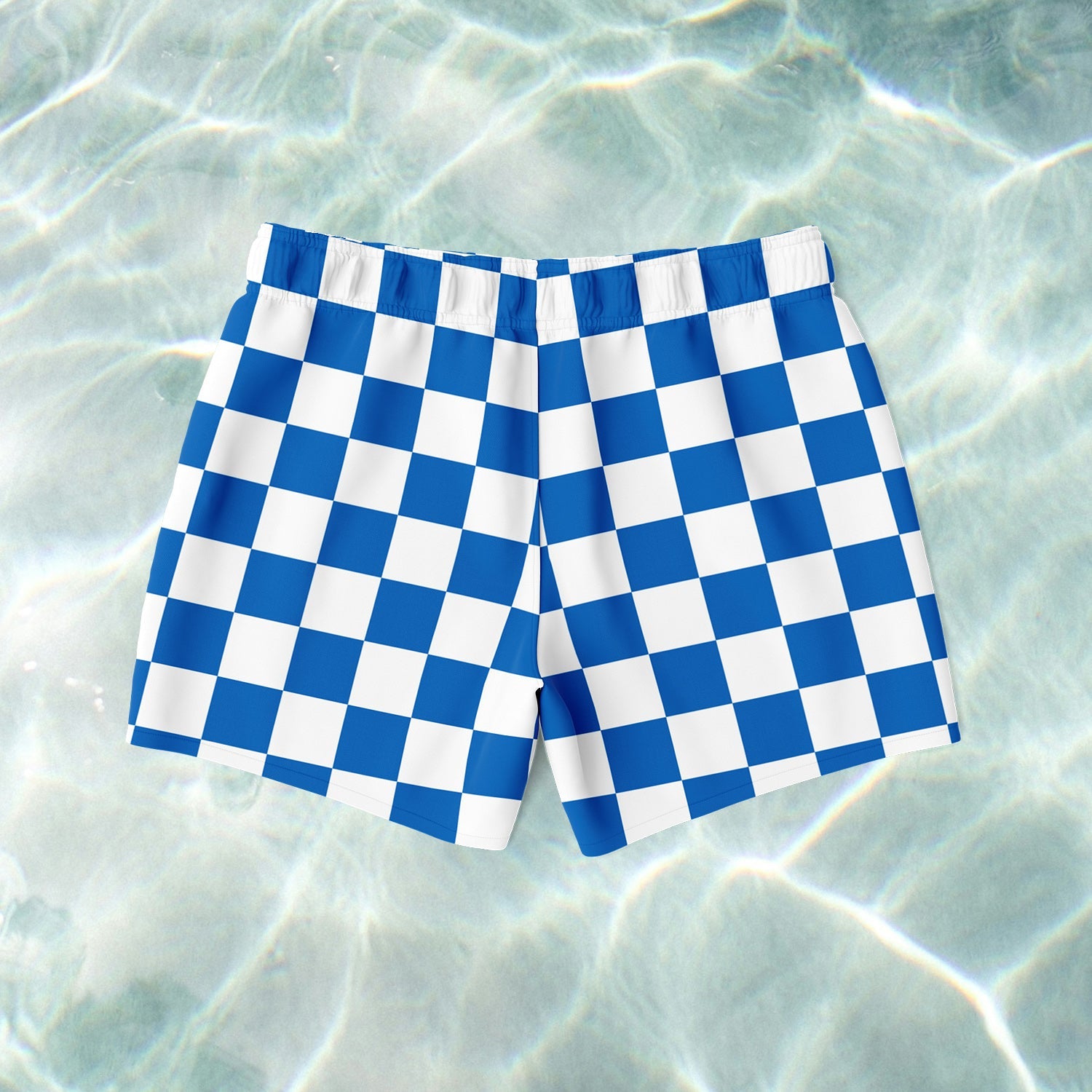 Blue Chess Swim Shorts - SANTE Swimwear