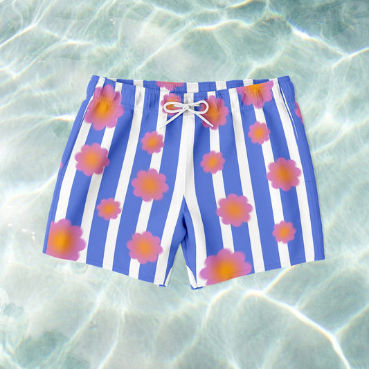 Daisy Stripe Swim Shorts - SANTE Swimwear