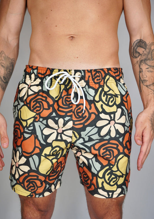 Floral Swim Shorts - SANTE Swimwear