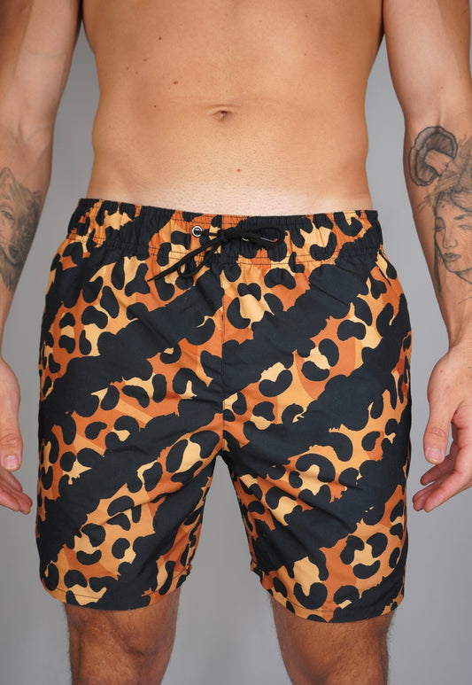 Leopard Luxe Swim Shorts - SANTE Swimwear