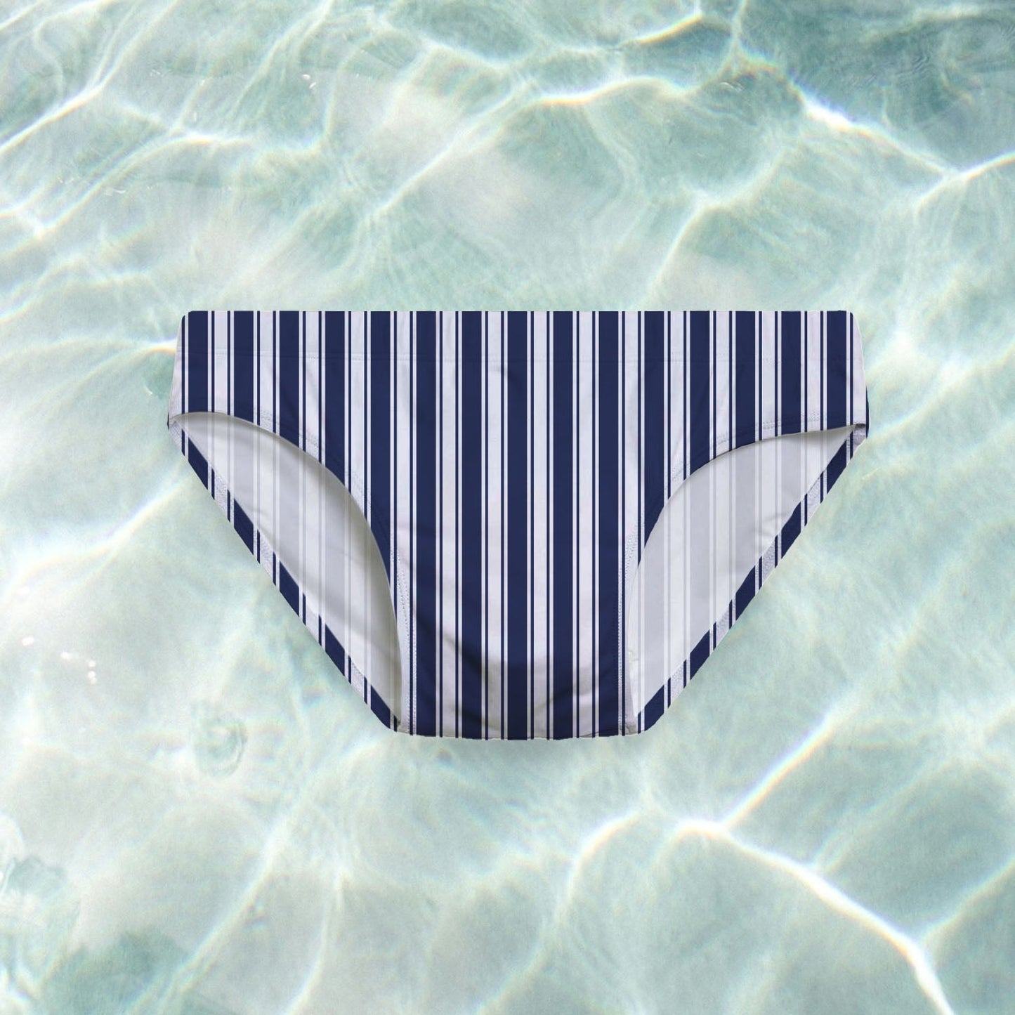 Navy Stripe Swim Briefs - SANTE Swimwear