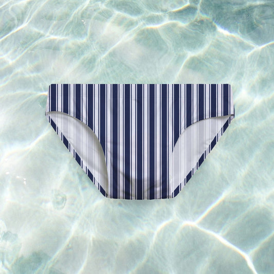 Navy Stripe Swim Briefs - SANTE Swimwear