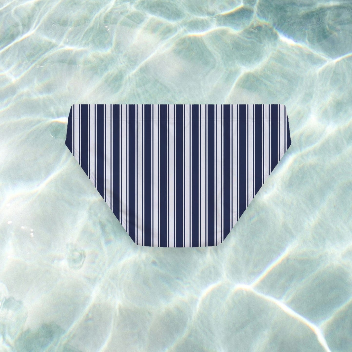 Navy Stripe Swim Briefs - SANTE Swimwear