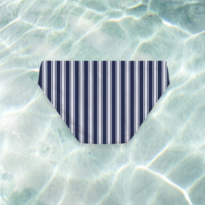 Navy Stripe Swim Briefs - SANTE Swimwear