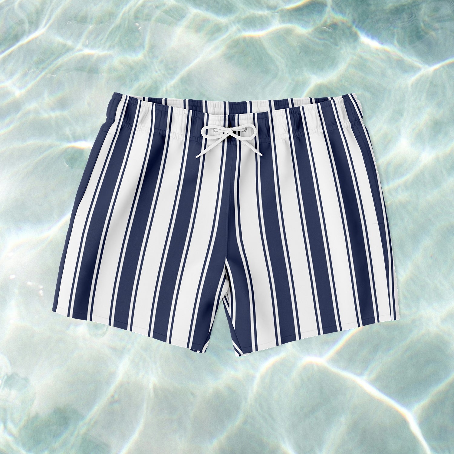 Navy Stripe Swim Shorts - SANTE Swimwear