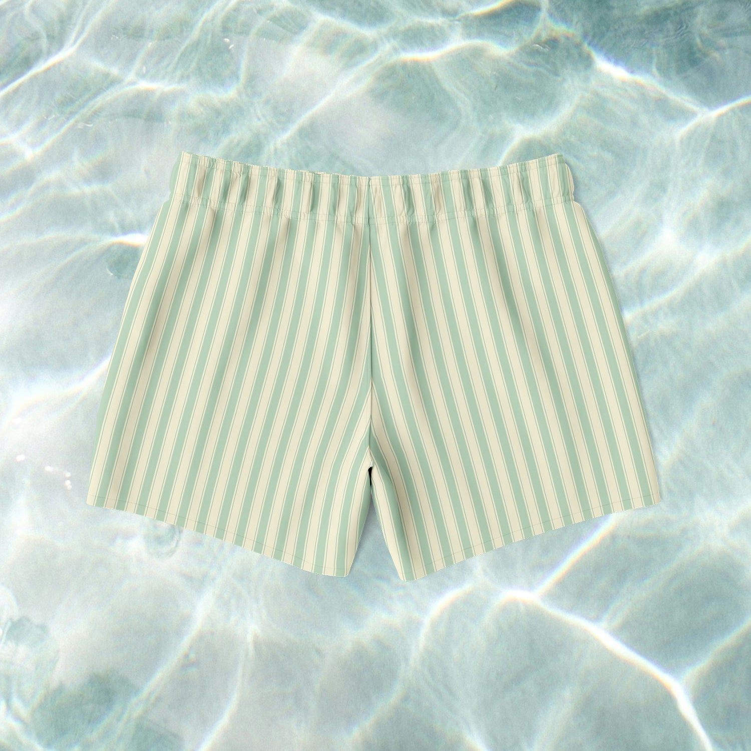 Sage Green Stripe Swim Shorts - SANTE Swimwear