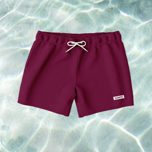 Classic Red Berry Swim Shorts