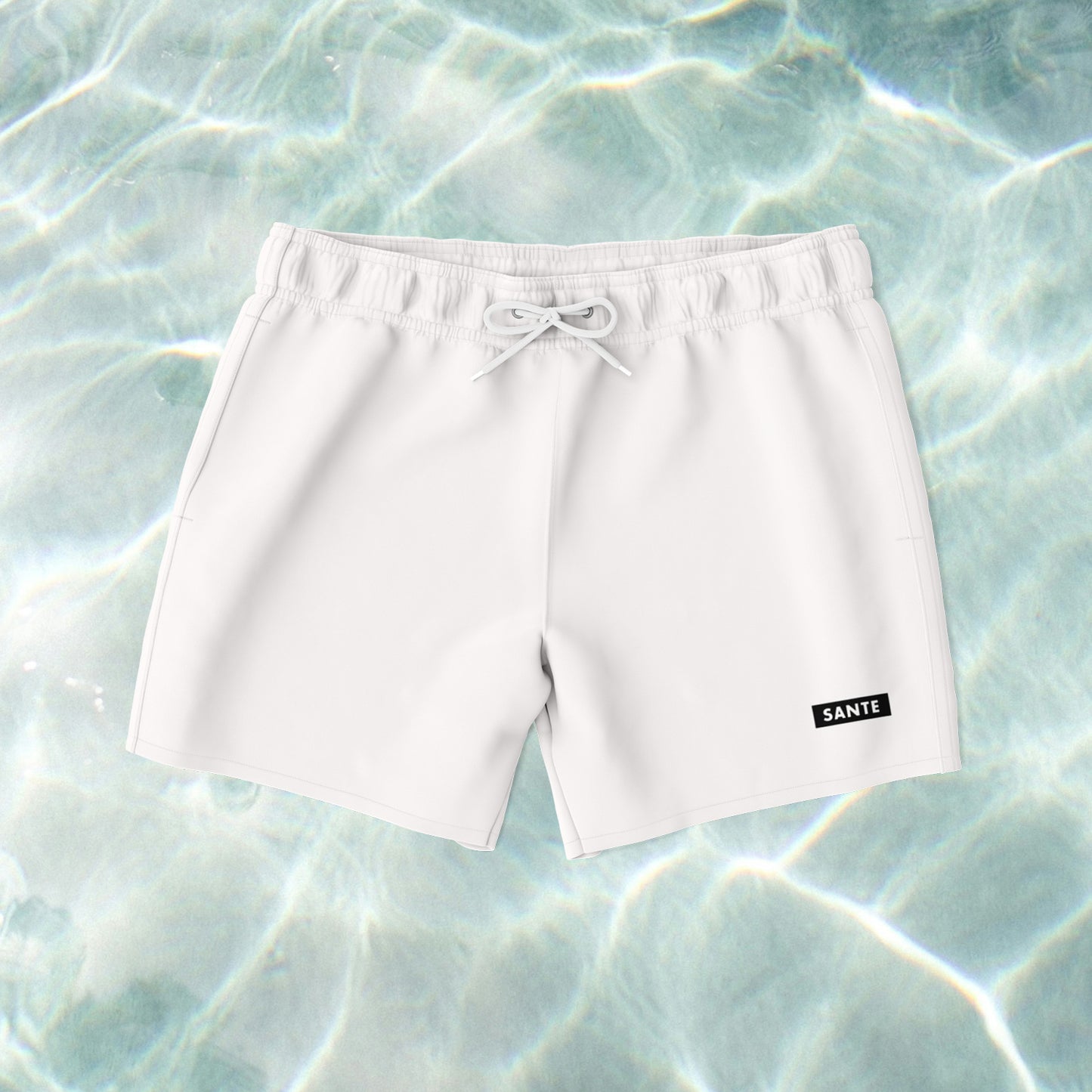 Classic White Swim Shorts